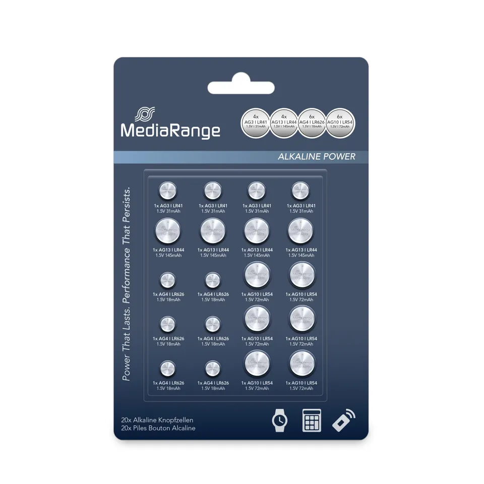 mediarange-alkaline-knopfzellen-set-20er-pack-lr41-lr44-lr626-lr54 image 1