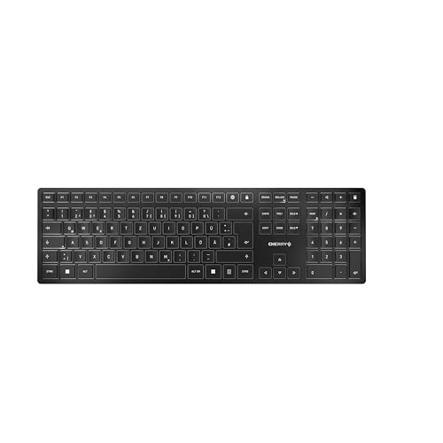cherry-kw-9100-slim-funk-tastatur-qwertz-schwarz-grau image 8