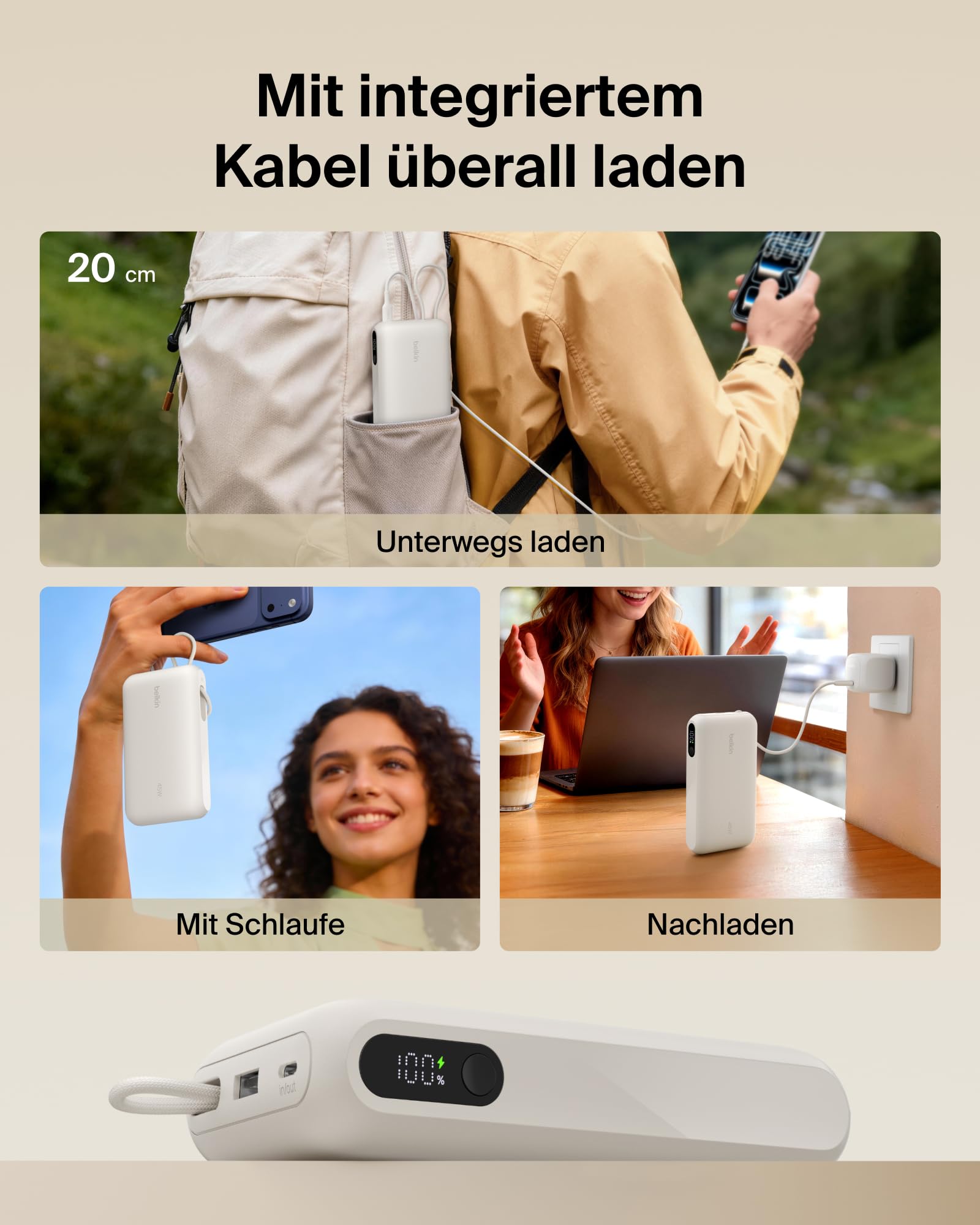 belkin-ultracharge-20000-mah-powerbank-45w-beige-mit-usb-c-kabel-display image 6