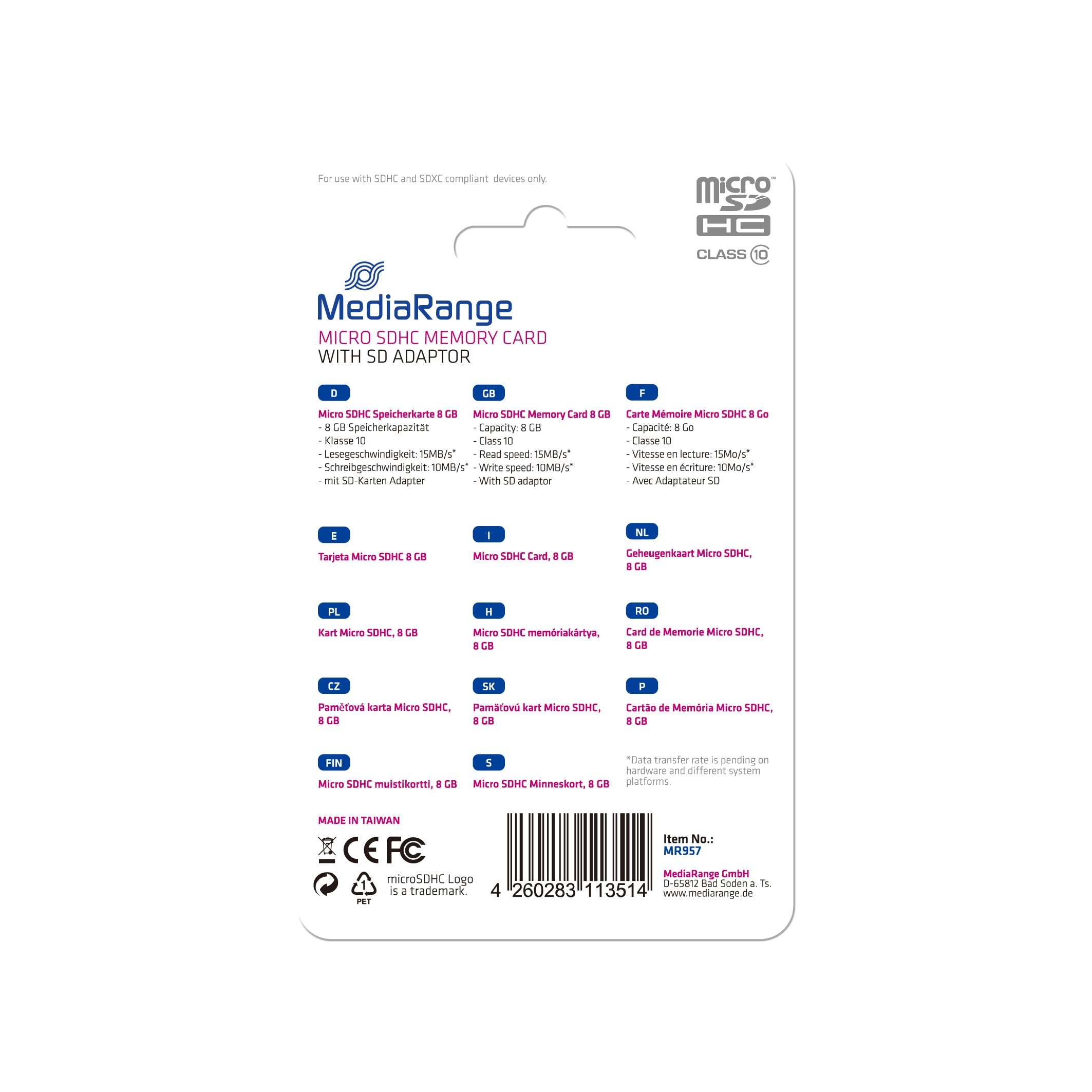 mediarange-mr957-microsdhc-8gb-class-10 image 3