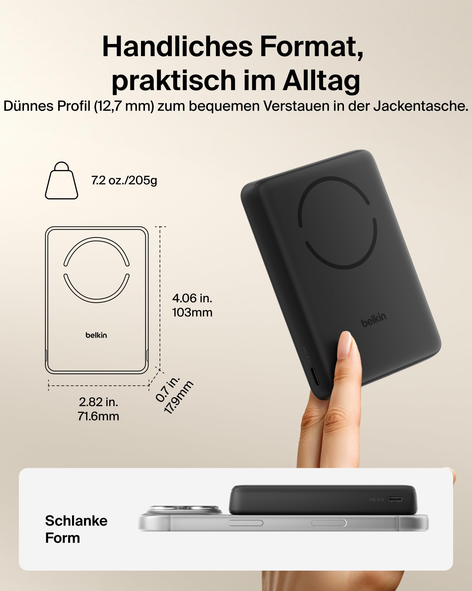 belkin-boostcharge-magnetische-power-bank-10000mah-qi2-15w-schwarz image 3