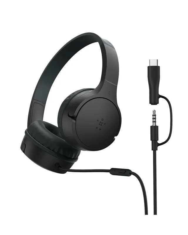 belkin-soundform-mini-kinderkopfh-rer-mit-kabel-usb-c-3-5-mm-dongle-85-db-schwar image 1