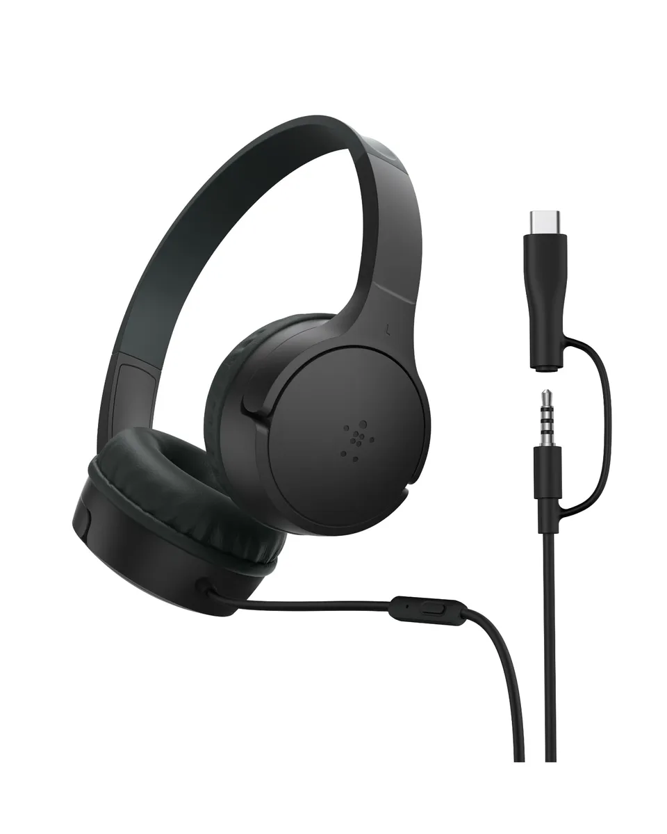 belkin-soundform-mini-kinderkopfh-rer-mit-kabel-usb-c-3-5-mm-dongle-85-db-schwar image 1
