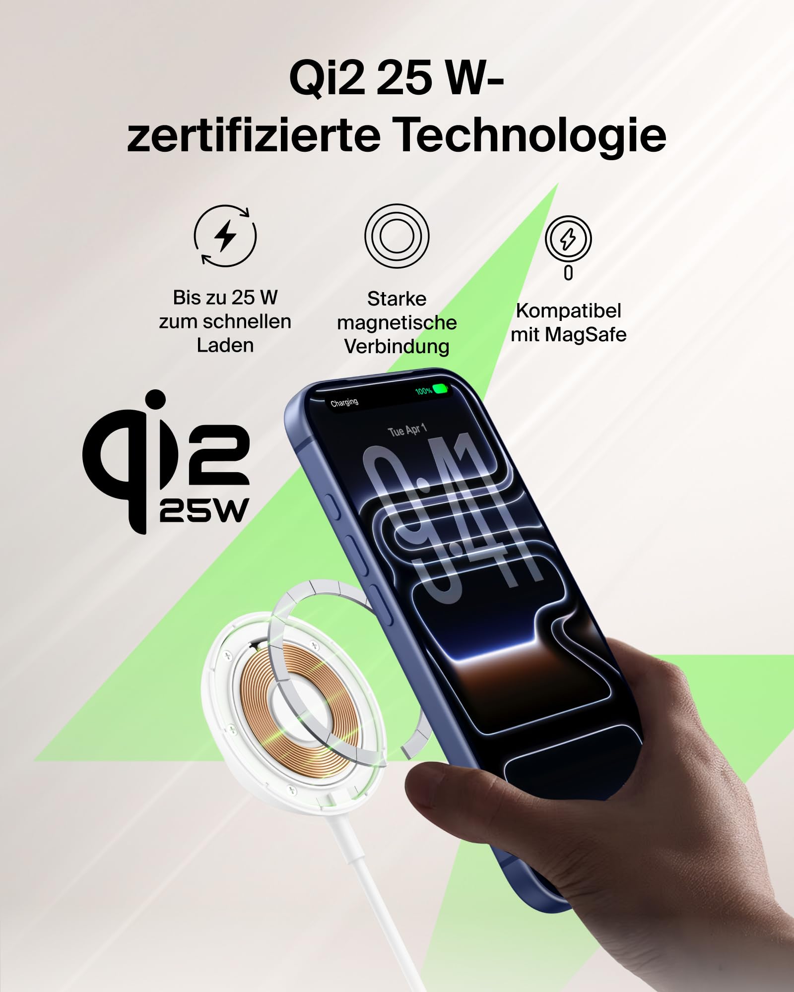 belkin-ultracharge-magnetisches-qi2-25-w-ladeger-t-mit-st-nder-2-m-wei image 2