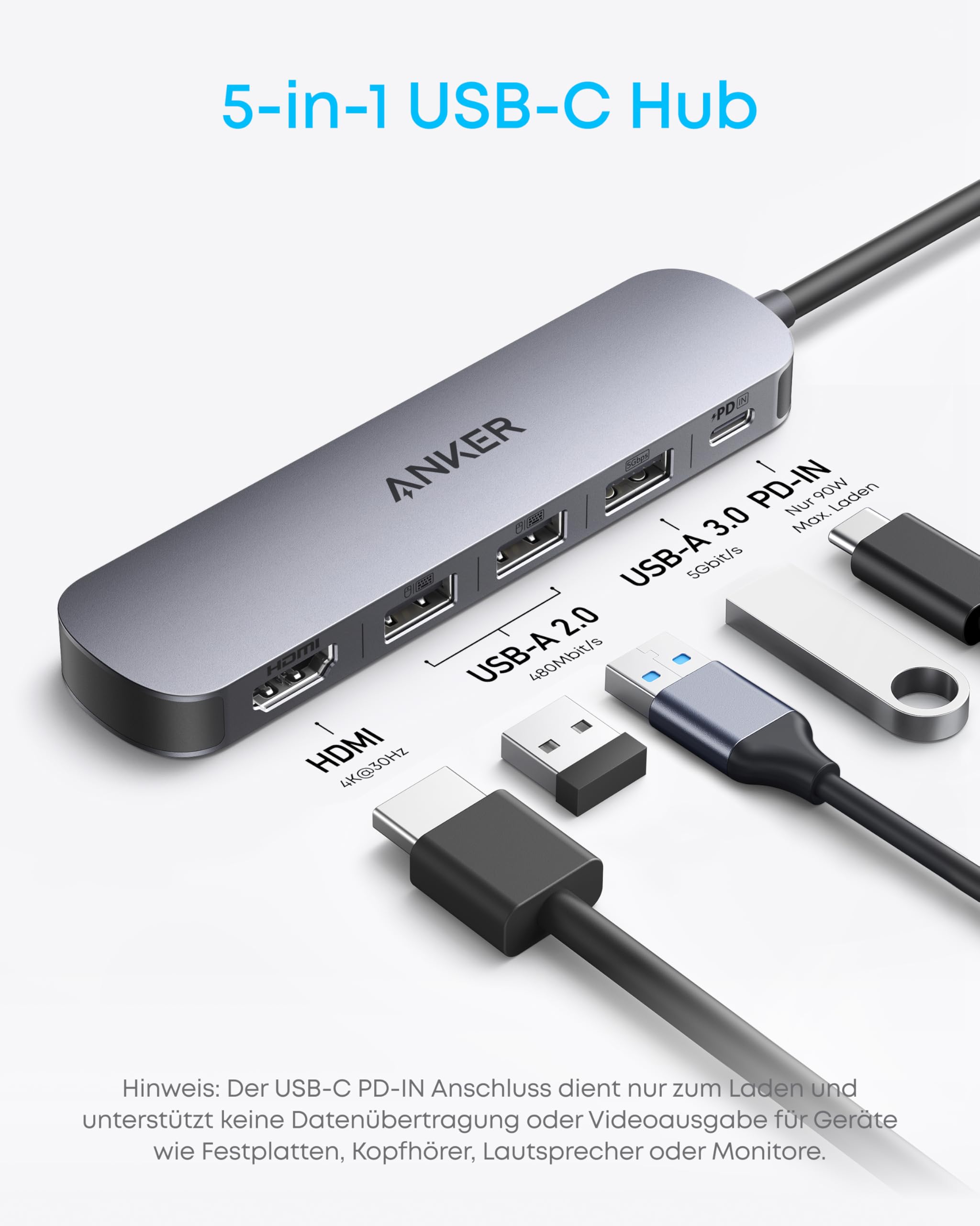 anker-5-in-1-usb-c-hub-mit-4k-hdmi-und-90w-power-delivery image 2