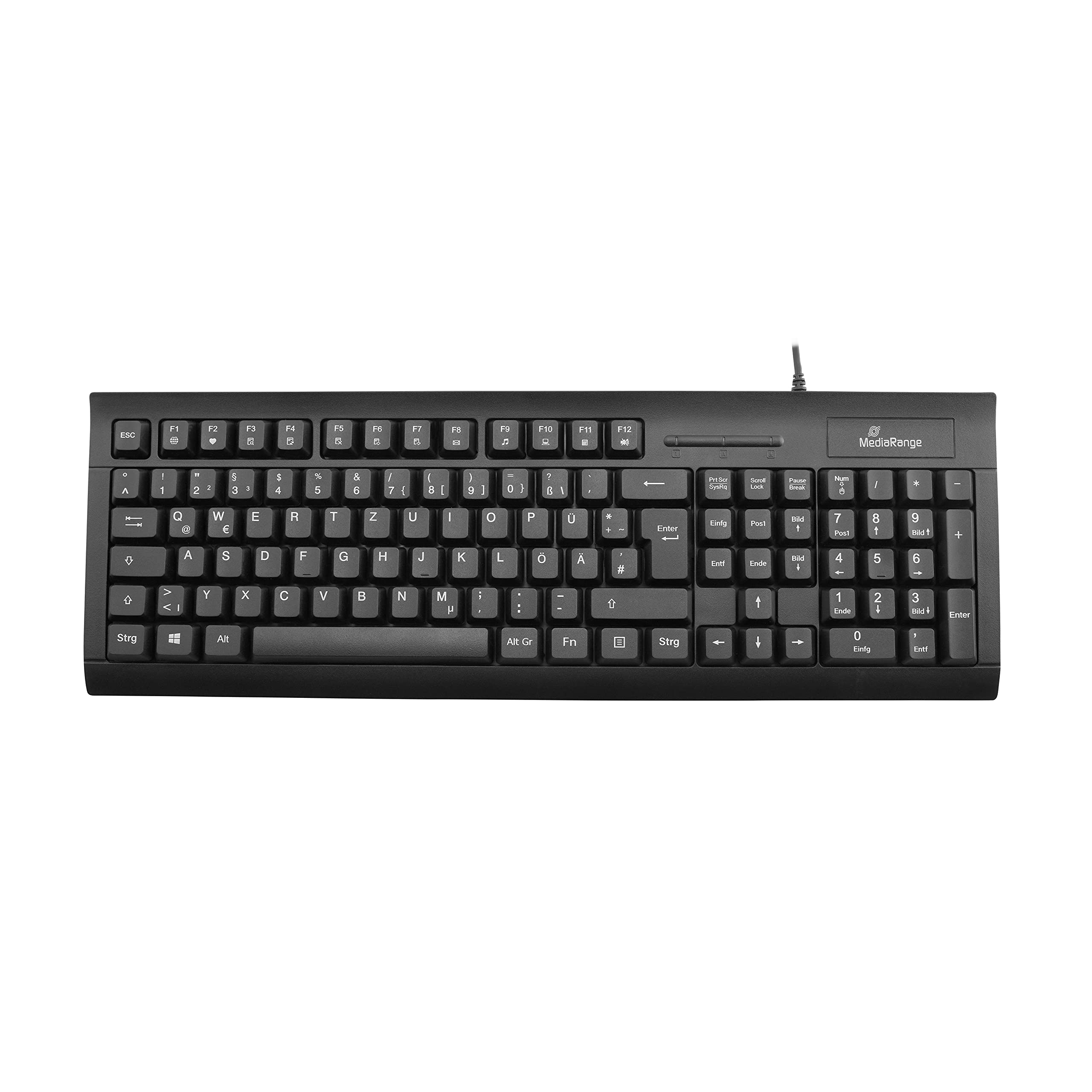 mediarange-kabel-tastatur-qwertz-mit-chip-kartenleser-schwarz image 1