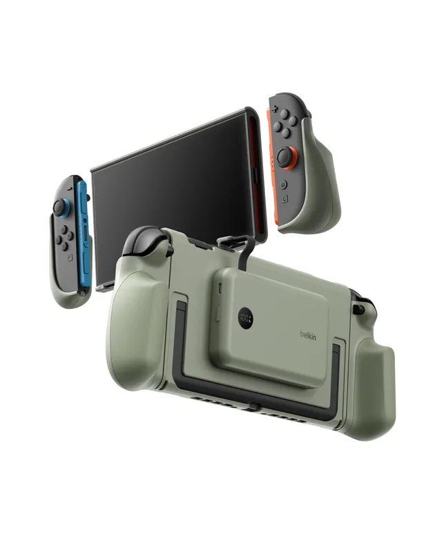 belkin-gaming-halter-mit-10k-power-bank-10000mah-30w-f-r-nintendo-switch-2-gr-n image 1