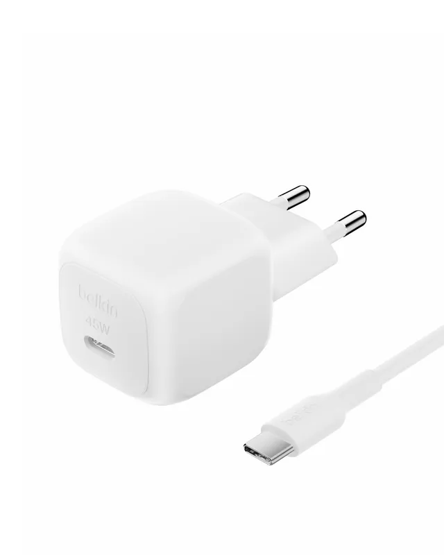 belkin-boostcharge-kompakt-netzladeger-t-45w-usb-c-mit-usb-c-kabel-wei image 1