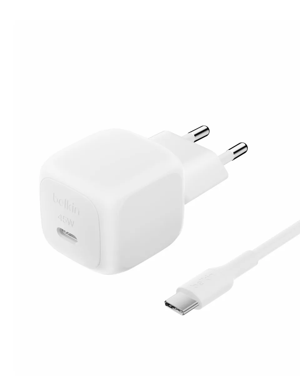 belkin-boostcharge-kompakt-netzladeger-t-45w-usb-c-mit-usb-c-kabel-wei image 1