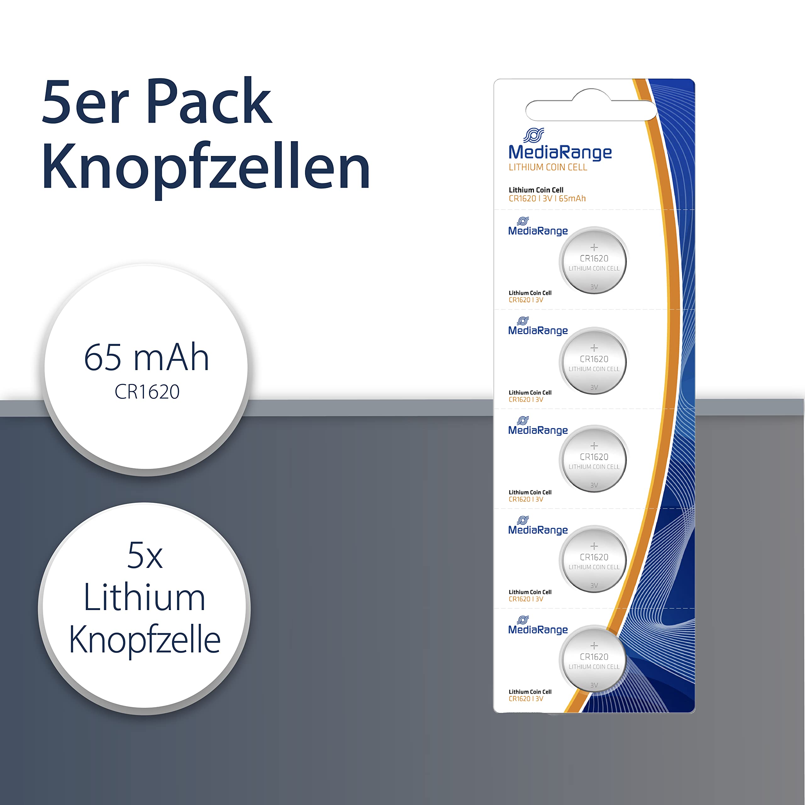 mediarange-lithium-knopfzellen-cr1620-3v-5er-pack image 2