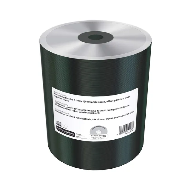 mediarange-professional-line-cd-r-700mb-80min-52x-offset-bedruckbar-silber-100er image 1
