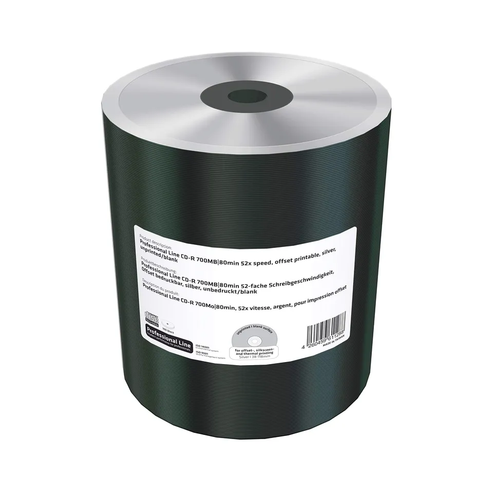 mediarange-professional-line-cd-r-700mb-80min-52x-offset-bedruckbar-silber-100er image 1