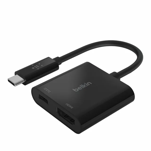 belkin-usb-c-zu-hdmi-adapter-mit-60w-lade-passthrough-4k-schwarz image 1